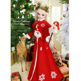 Maxbell 3pcs Long Sleeve Dress Suit for 1/3 BJD Night Lolita Christmas Costume Accessories - Aladdin Shoppers