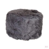 Maxbell 4pcs Soft  Stool Covers Fit 28cm Diameter Round Seat Grey