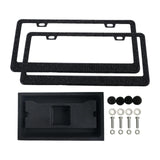 Maxbell 2x Car License Plate Frame Holder High Performance Stainless Steel Accessory Black