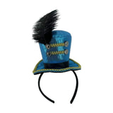 Maxbell Mini Top Hat Headband Dress up Creative for Festivals Halloween Themed Party Blue