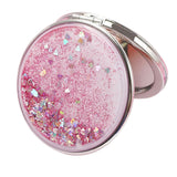 Maxbell 2x Girl Handheld Compact Makeup Mirrors Magnifying Folding Vanity Round
