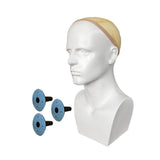 Maxbell Male Mannequin Head with Shoulders Scarves Wig Head Model Wig Display Stand White 3 Bottom Cover