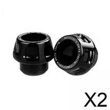 Maxbell 2xUniversal Motorcycle Front Fork Frame Sliders Sturdy Accessory CNC Aluminium Black
