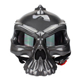 Maxbell Skull Motorcycle Helmet Impact Protection Half Helmet Breathable Bike Helmet M Gray