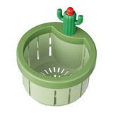 Maxbell Sink Strainer Cute Cactus Anti Clog Catcher Replacement Sturdy Easy to Clean Green