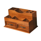 Maxbell Solid Wood Desktop Organizer Vanity Cosmetic Box for Bedroom Bathroom Beauty style A