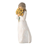 Maxbell Resin Girl Figurine Desk Ornament for Office Anniversary Valentines Gift