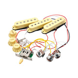 Maxbell Guitar Pickup Set 5 Gear Wheel Prewired for ST Electric Guitar Musical Instrument Yellow