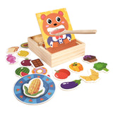 Maxbell Wooden Feeding Toy Kids Wooden Food Sorting Toy for Life Skills Coordination