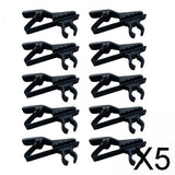 Maxbell 5x10 Pieces Portable Microphone Lapel Tie Lavalier Mic Metal Clip Holder 8mm