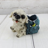 Maxbell Maxbell Resin Dog Pen Pot Pencil Brush Holder Desk Organizer Home Desk Decoration D