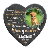 Maxbell Memorial Garden Stone Cemetery Decoration Memorial Gift 6 inch Dog Headstone Heart Style F