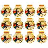 Maxbell 12x Soccer Medals for Awards Party Favors for Events Sports Day Competitions gold medal
