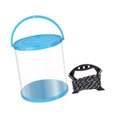 Maxbell Collapsible Bucket Water Container with Rope Hiking Camping Fish Lure Bucket Blue 7L 21x22cm