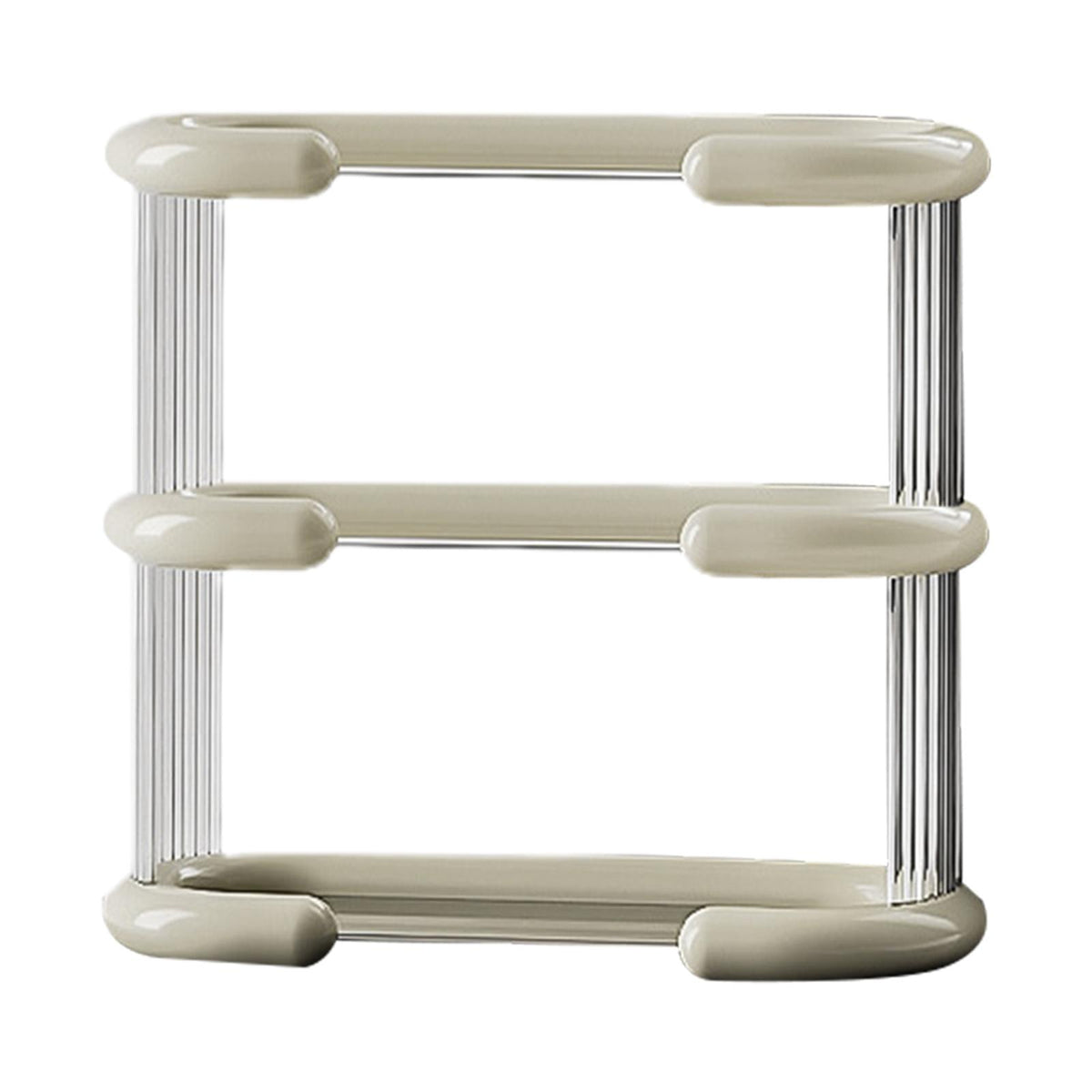 Maxbell Cups Mugs Storage Rack Seasoning Bottle Holder Organizer for Kitchen Bottles 3 Layer White