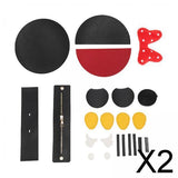 Maxbell 2xDIY PU Leather Bag Making Kit Handmade for Beginners Crafts DIY Shoulder Bag With Bow