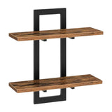 Maxbell 16 inch Floating Shelves for Wall Rustic 2 Tier for Kitchen Bedroom Bathroom