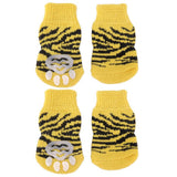 Maxbell Maxbell Pet Dog Puppy Cat Non-Slip Non-skid Shoes Slippers Socks Yellow Size L
