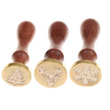Maxbell Vintage Sealing Wax Seal Stamp Christmas Tree Deer Snowflake for Invitation