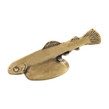 Maxbell Brass Fish Crafts Vintage Design Creative Gift Auto Interior Landscape Decor