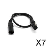 Maxbell 7x5-Pin Male to 3-Pin Female XLR Turnaround DMX Adapter Cable