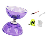 Chinese Diabolo Set Sturdy Fun yo yo Juggling Toy for Children Elderly Stage L Purple