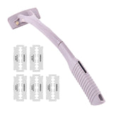 Maxbell Back Hair Shaver Ergonomic Handle Man Shaver Body Hair Trimmer for Men Women Gray