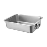 Maxbell Stainless Steel Cats Litter Basin Portable Cat Litter Tray for Kitten Rabbits 50cmx35cmx15cm