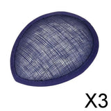 Maxbell 3xTearDrop Hat Fascinator Millinery Base Dark Blue