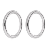 Maxbell 2 Pairs of Smooth Welded Polished Boat Marine Stainless Steel O Ring
