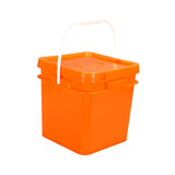 Maxbell Square Bucket Lightweight Versatile Food Storage Container for Home Painting Orange