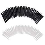 Maxbell 60Pcs 35mm 2BA Thread Plastic Dart Stems Shafts Soft Tip Darts White & Black