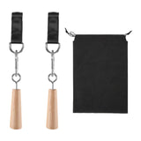 2 Pieces Pull up Grips Handles with Straps for Kettlebell Hand Climbing Cones