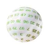 Maxbell 100 Sided Dice Acrylic Compact Large D100 Dice for Board Game Table Game Green