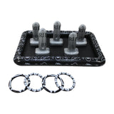 Maxbell Giant Tombstone Ring Toss Game Inflatable Halloween Decor for Kids Classroom