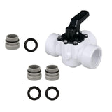 Maxbell 3 Way Diverter Valve Replacement Slip Valve for Garden Pond Pool Accessories White