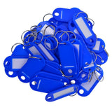 100pcs Removable Waterproof Key Tags ID Name Card Tags Mark Label Royal Blue