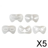 Maxbell 5xFace Painting Stencil Kit Makeup Art Painting Smooth Lightweight Reusable Butterfly