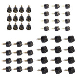 Maxbell 24 Pairs Black PU High Heel Plates Replacements Shoes Repair Tips Taps Caps