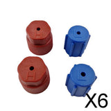 Maxbell 6xAC Charging Port R134a Side Air Conditioner Cap 13mm Blue & 16mm Brown 4Pcs
