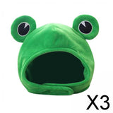 Maxbell 3xCartoon Funny Plush Frog Big Eye Hat Cosplay Costume Dress Up Hat Headgear