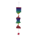 Maxbell 2Pc Rainbow Color Spiral Wind Twister Garden Park Tent Charm Hanging Spinner