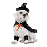 Maxbell Halloween Dog Statue Art Craft Accent Ornament for Living Room Balcony Patio Witch