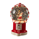 Christmas Musical Snow Globe Gift Night Light for Bookshelf Office Farmhouse Santa Hugs Tree