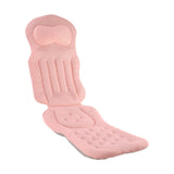 Maxbell Full Body Bath Pillow for Adults Non Slip Quick Dry Comfortable Mattress Pad Pink
