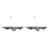 Maxbell 2Pcs Realistic Flying Bird Hawk Decoy Pigeon Scarecrow Garden Hunting Scarer