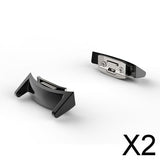 Maxbell 2xWatch Band Strap Adapter Connector for Samsung Gear S2 R720 R730 Black