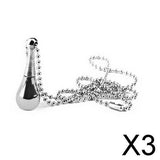Maxbell 3xStainless Steel Bottle Cremation Ash Urn Memorial Pendant Necklace Silver