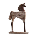 Modern Horse Figurine Tabletop Ornament Handmade Craft for House Porch Decor