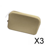 Maxbell 3xSilicone Insert Purse for Beach Tote Bag Card Holder Waterproof Card Case Khaki